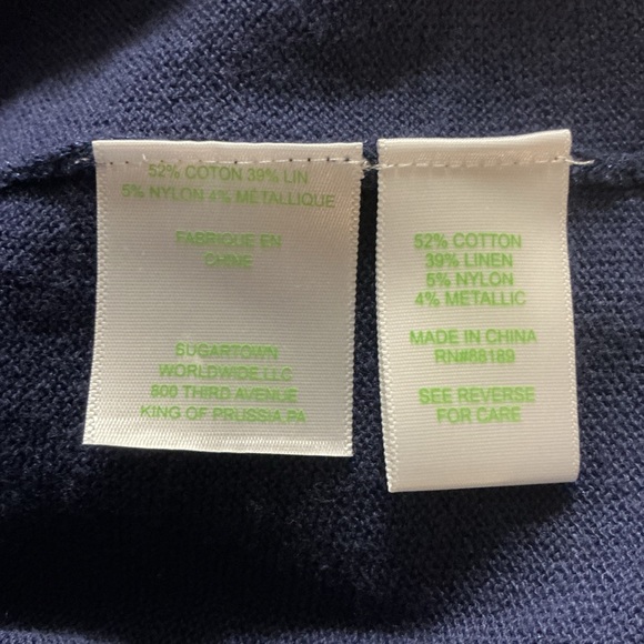 NWT Lilly Pulitzer Micaila Navy Cardigan Sweater size XL - Picture 4 of 10